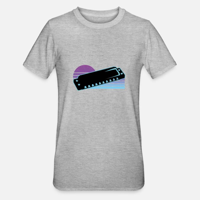 Harmonica - T-shirt polycoton Unisexe - gris chiné