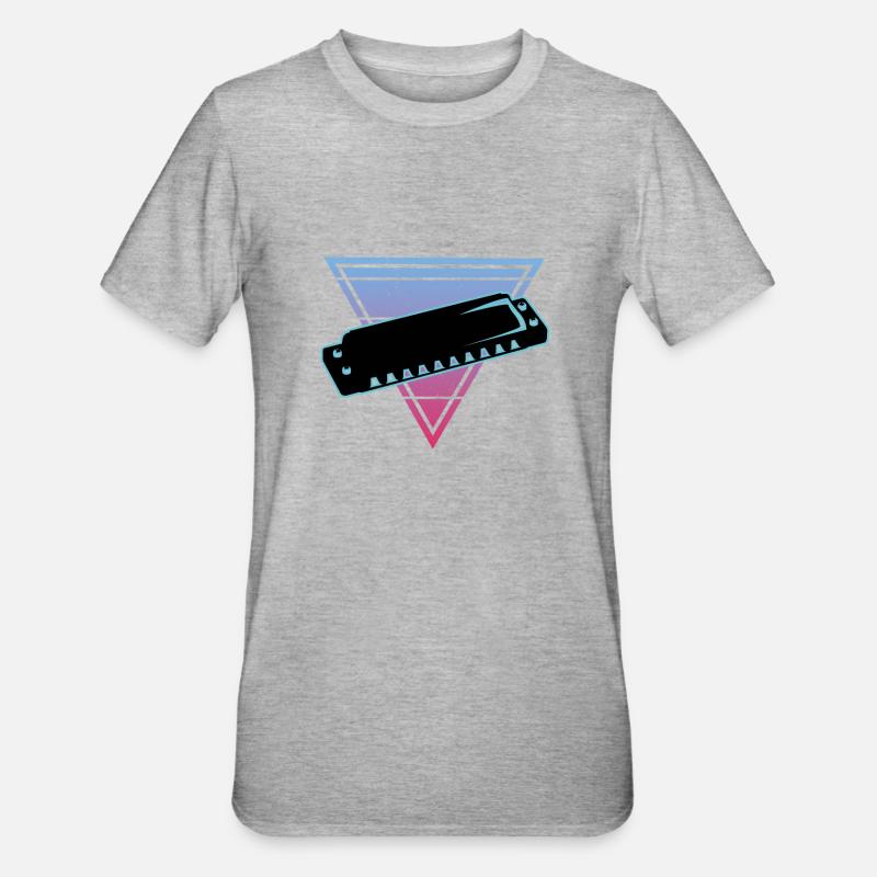 Harmonica - T-shirt polycoton Unisexe - gris chiné