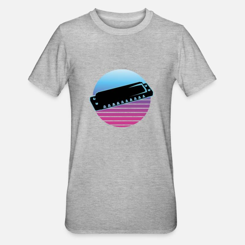 Harmonica - T-shirt polycoton Unisexe - gris chiné