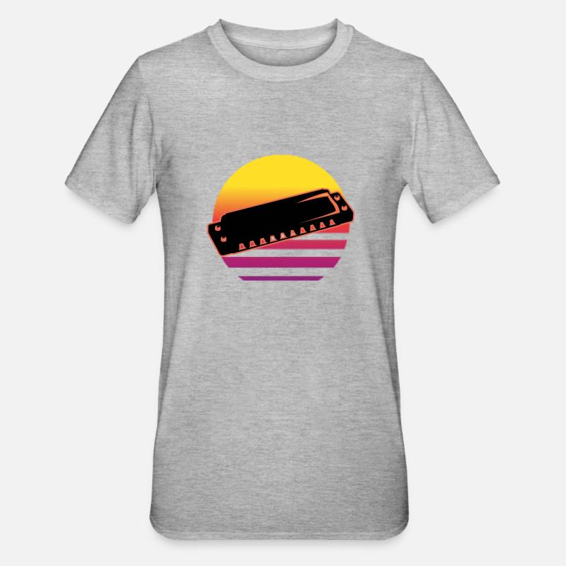 Harmonica - T-shirt polycoton Unisexe - gris chiné