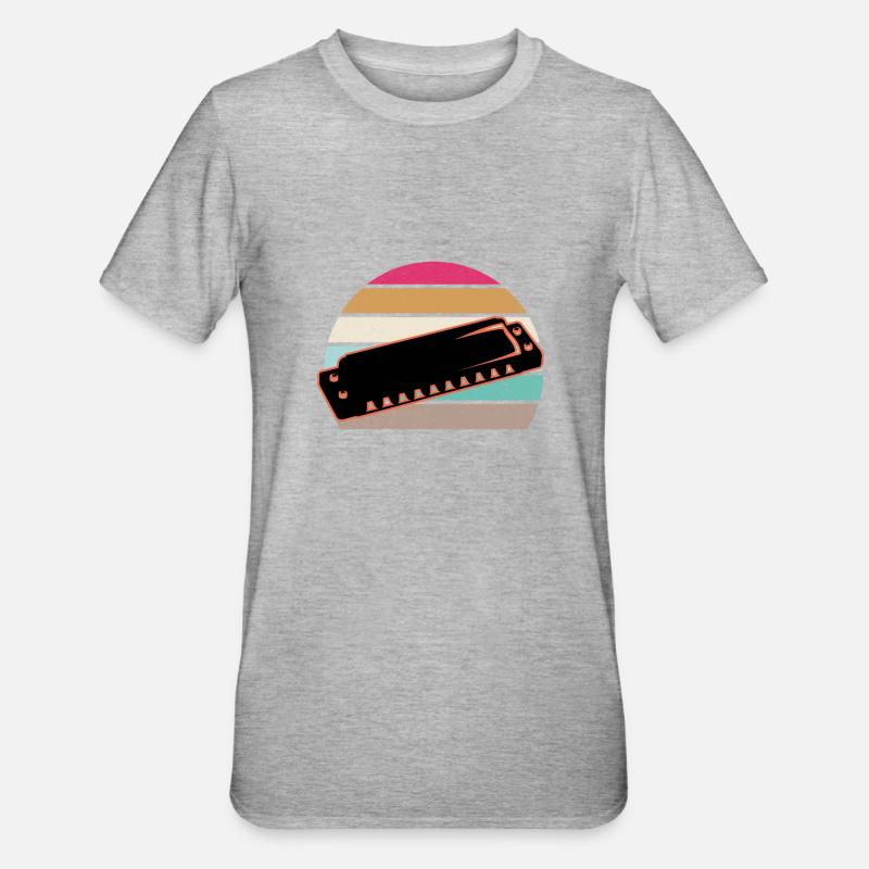 Harmonica - T-shirt polycoton Unisexe - gris chiné