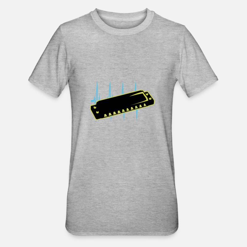 Harmonica - T-shirt polycoton Unisexe - gris chiné