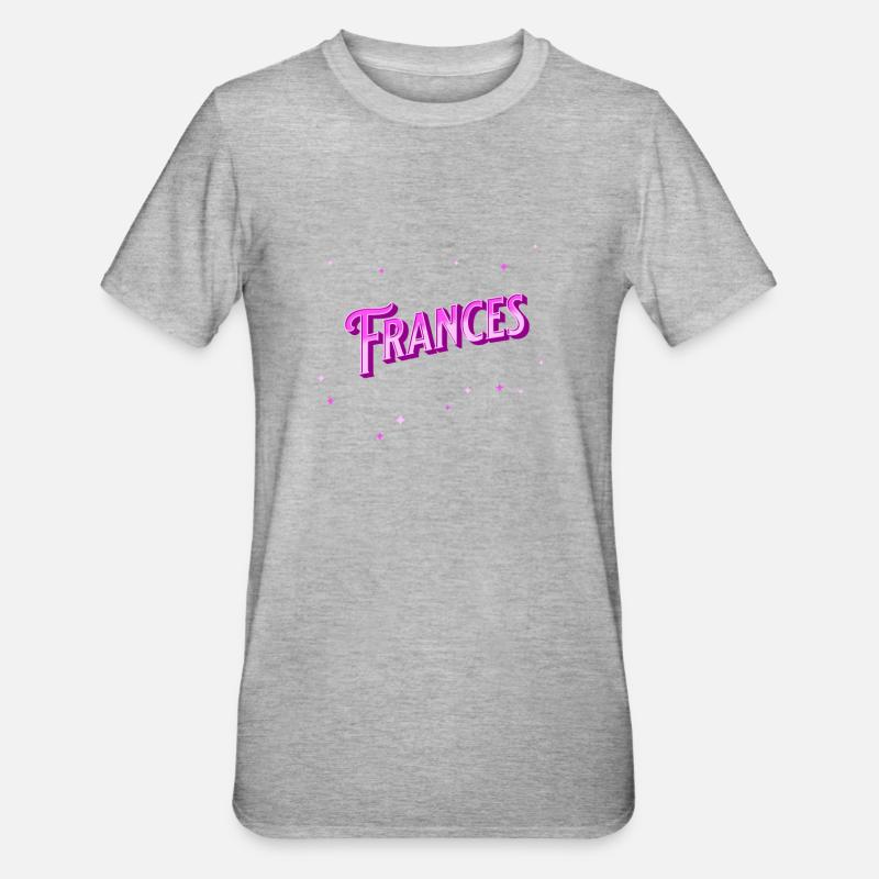 France's name personalized - Unisex Polycotton T-Shirt - heather grey