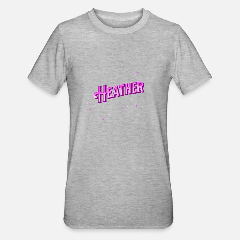 Heather's name personalized - Unisex Polycotton T-Shirt - heather grey
