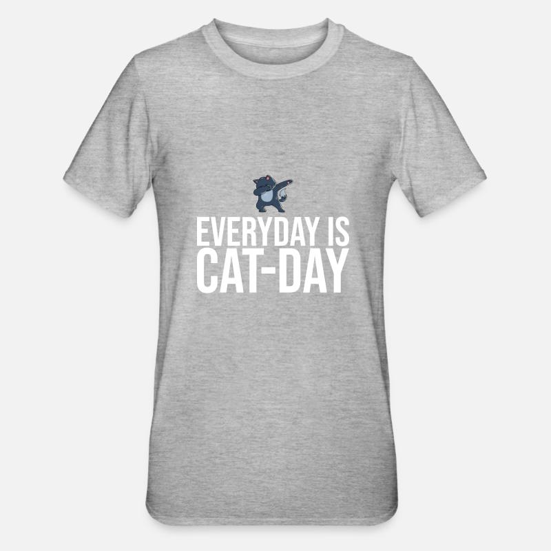 Dabbing Cat Funny Cat - T-shirt polycoton Unisexe - gris chiné