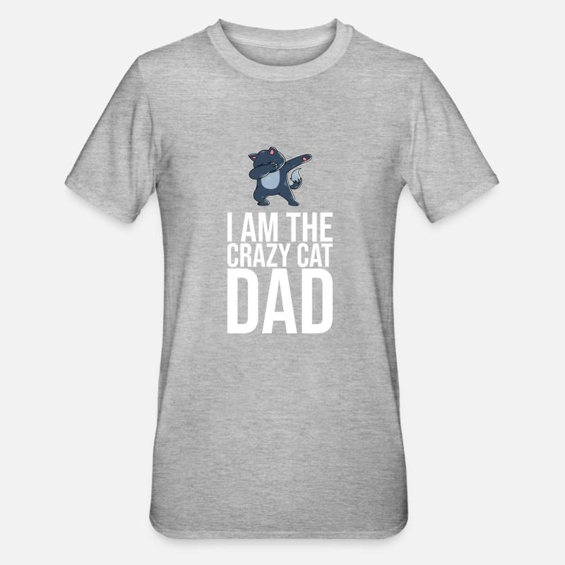 Dabbing Cat Funny Cat - T-shirt polycoton Unisexe - gris chiné