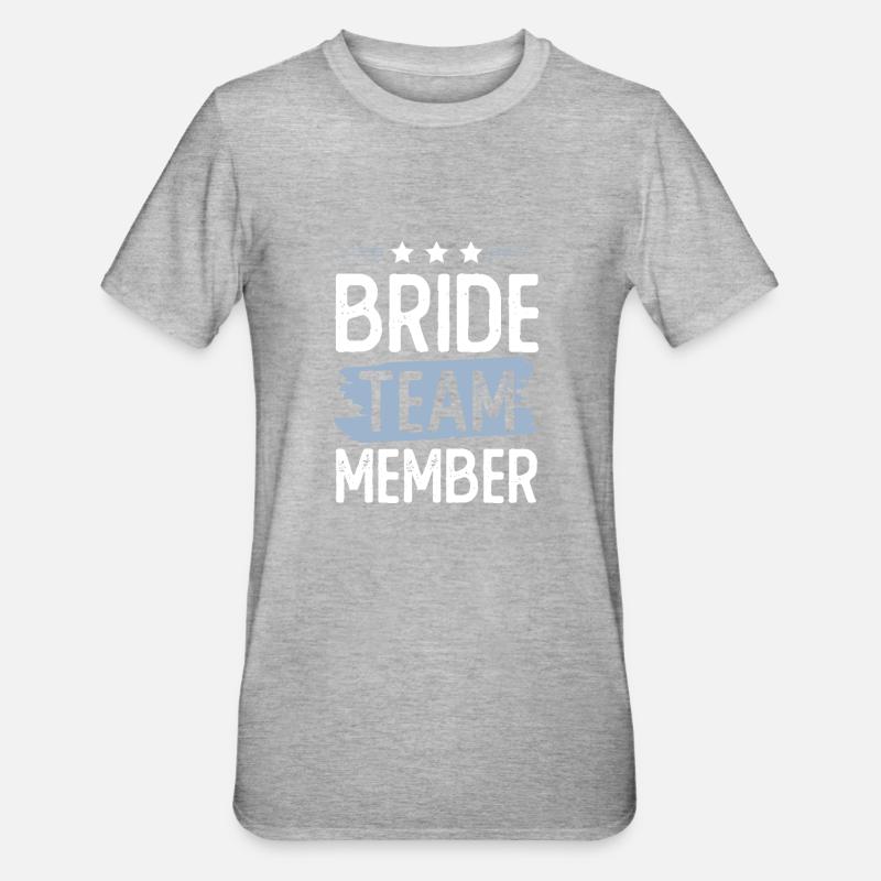 Équipe de la mariée - T-shirt polycoton Unisexe - gris chiné