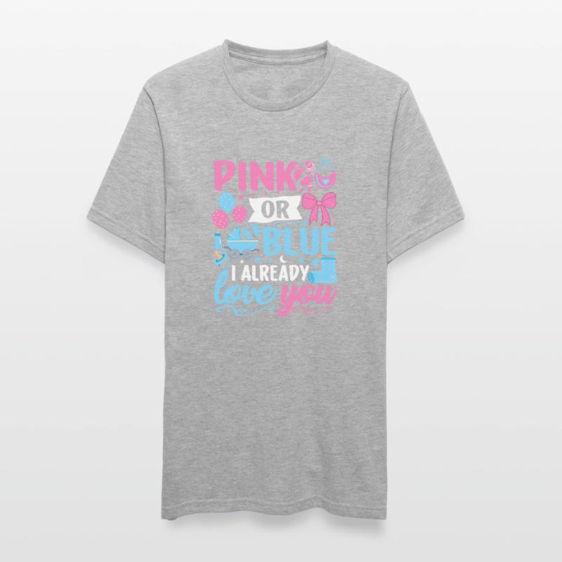 Rosa oder Blau Ich liebe dich schon Junge oder Mädchen Unisex Polycotton T-Shirt