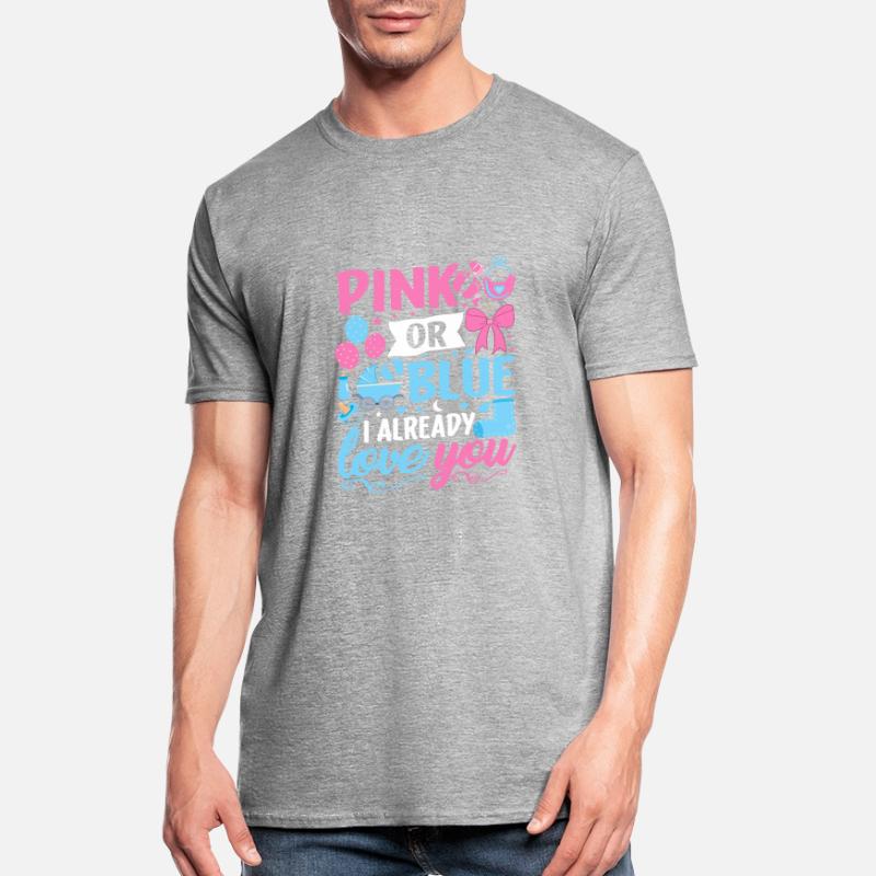 Rosa oder Blau Ich liebe dich schon Junge oder Mädchen Unisex Polycotton T-Shirt