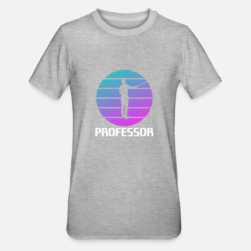 Rétro Professeur Enseignement Universitaire - T-shirt polycoton Unisexe - gris chiné