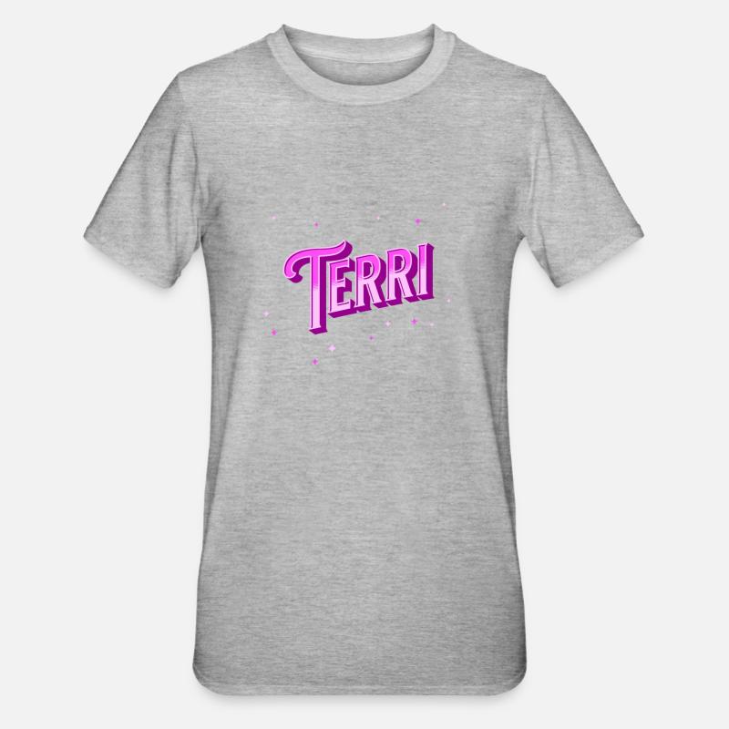 Terri name personalized - Unisex Polycotton T-Shirt - heather grey
