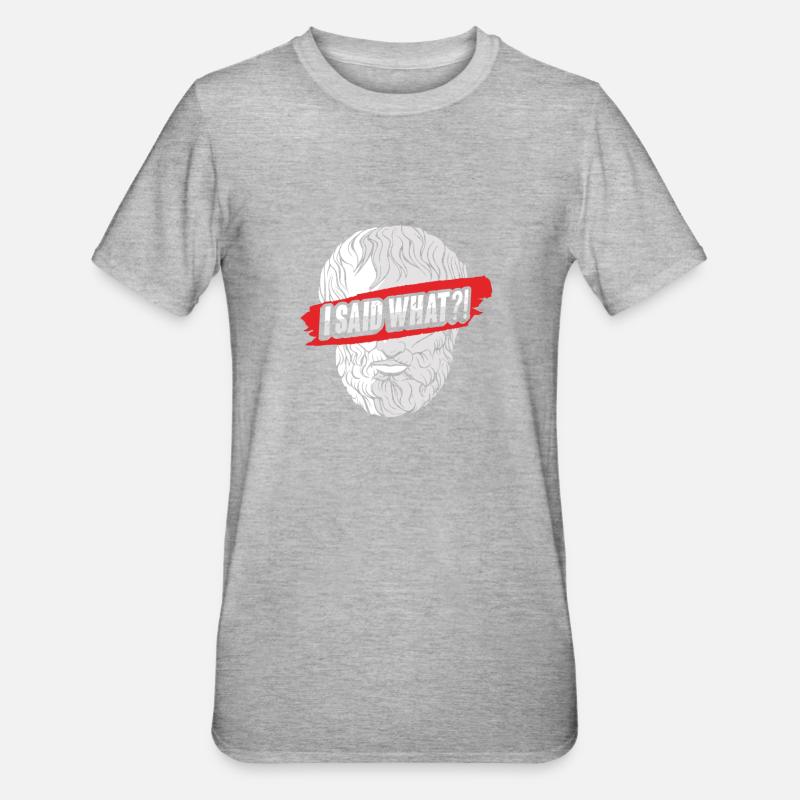 Philosophie de Socrate - T-shirt polycoton Unisexe - gris chiné