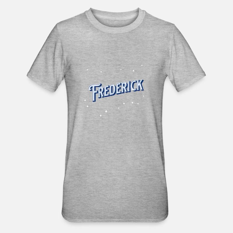 Frederick name personalized - Unisex Polycotton T-Shirt - heather grey