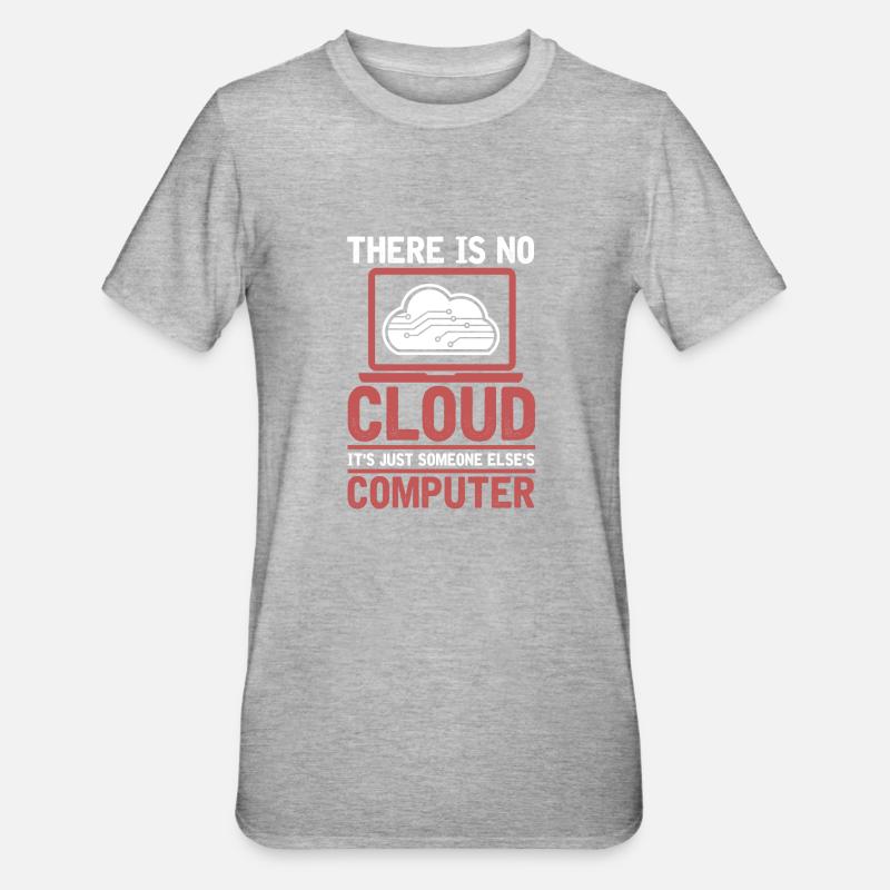 Développeur Codeur Programmeur Cloud Coding - T-shirt polycoton Unisexe - gris chiné