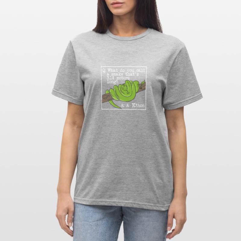 python serpent pithon pi tag icône maths drôles T-shirt polycoton Unisexe