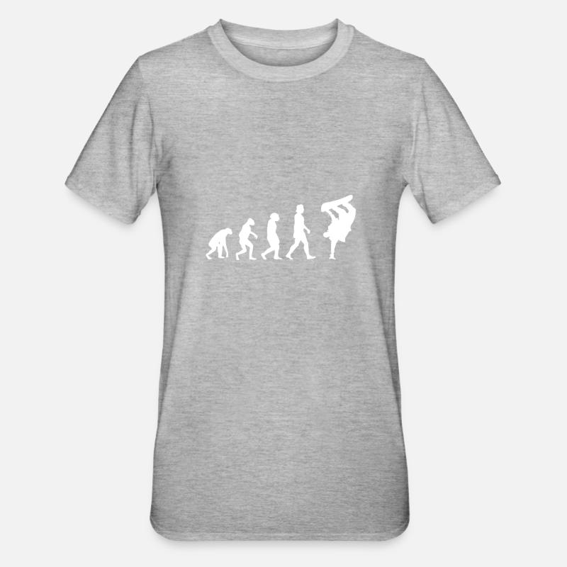 EVOLUTION SNOWBOARD - Unisex Polycotton T-Shirt - heather grey