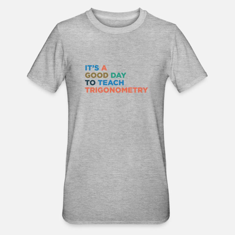 Trigonometry Teaching teachers - Unisex Polycotton T-Shirt - heather grey