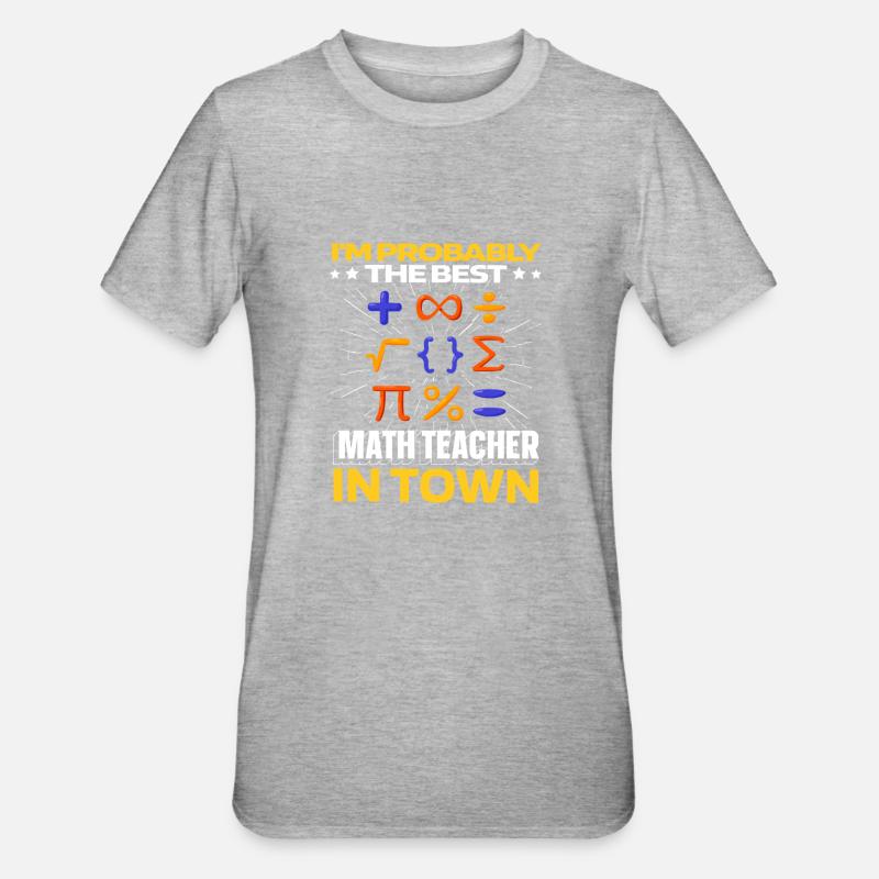 Math Math Funny - Unisex Polycotton T-Shirt - heather grey