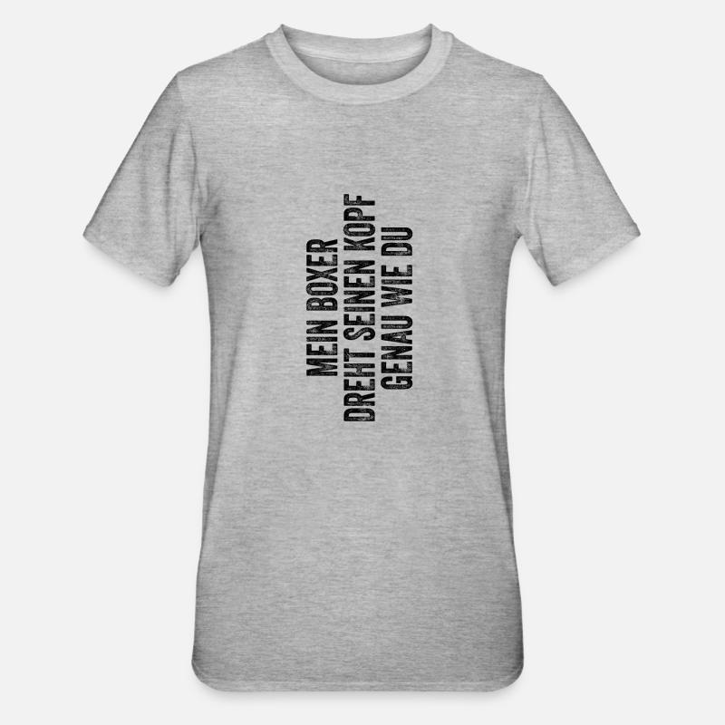Deutscher Boxer - Unisex Polycotton T-Shirt - Grau meliert