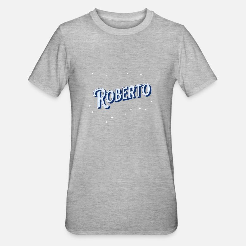 Roberto's name personalized - Unisex Polycotton T-Shirt - heather grey