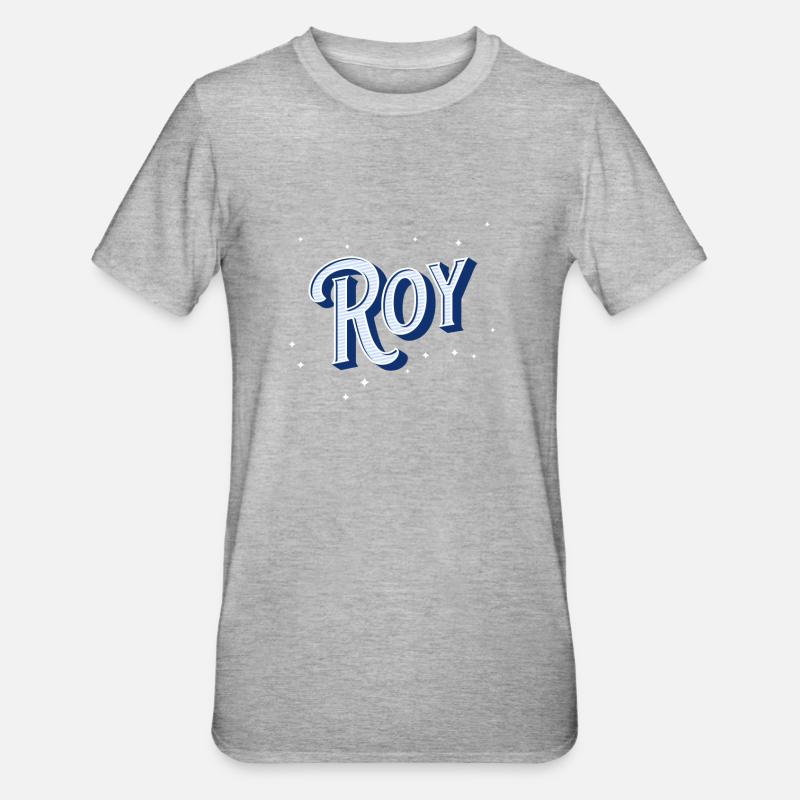 Roy name personalized - Unisex Polycotton T-Shirt - heather grey