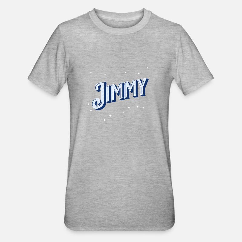 Jimmy's name personalized - Unisex Polycotton T-Shirt - heather grey