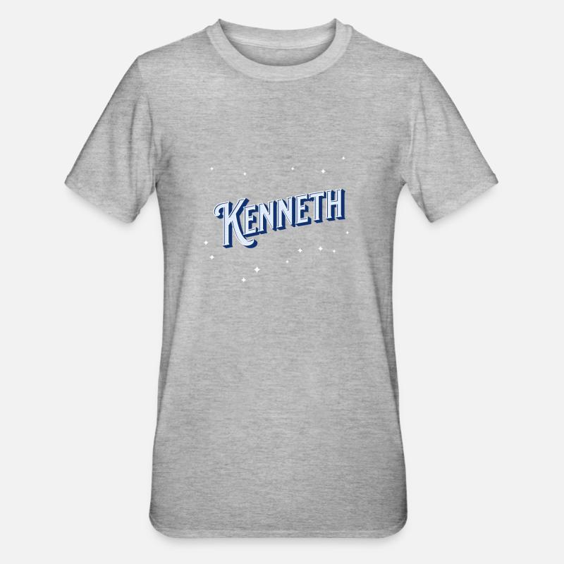 Kenneth name personalized - Unisex Polycotton T-Shirt - heather grey