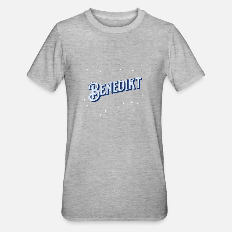 Benedict's name personalized - Unisex Polycotton T-Shirt - heather grey
