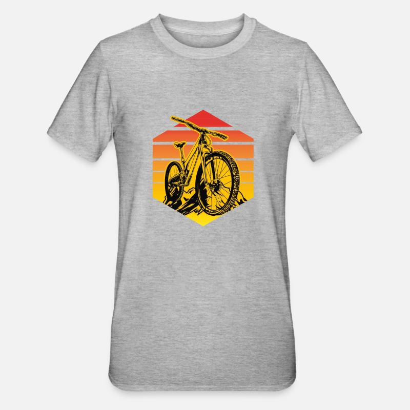 VTT VTT de descente - T-shirt polycoton Unisexe - gris chiné