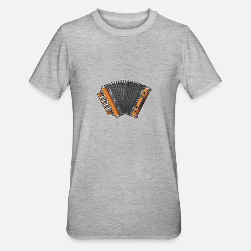 Harmonica styrien Quetschn Ziachorgel - T-shirt polycoton Unisexe - gris chiné