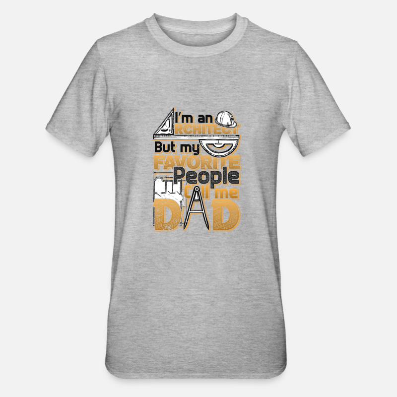 Ich Bin Ein Architekt - Unisex Polycotton T-Shirt - Grau meliert