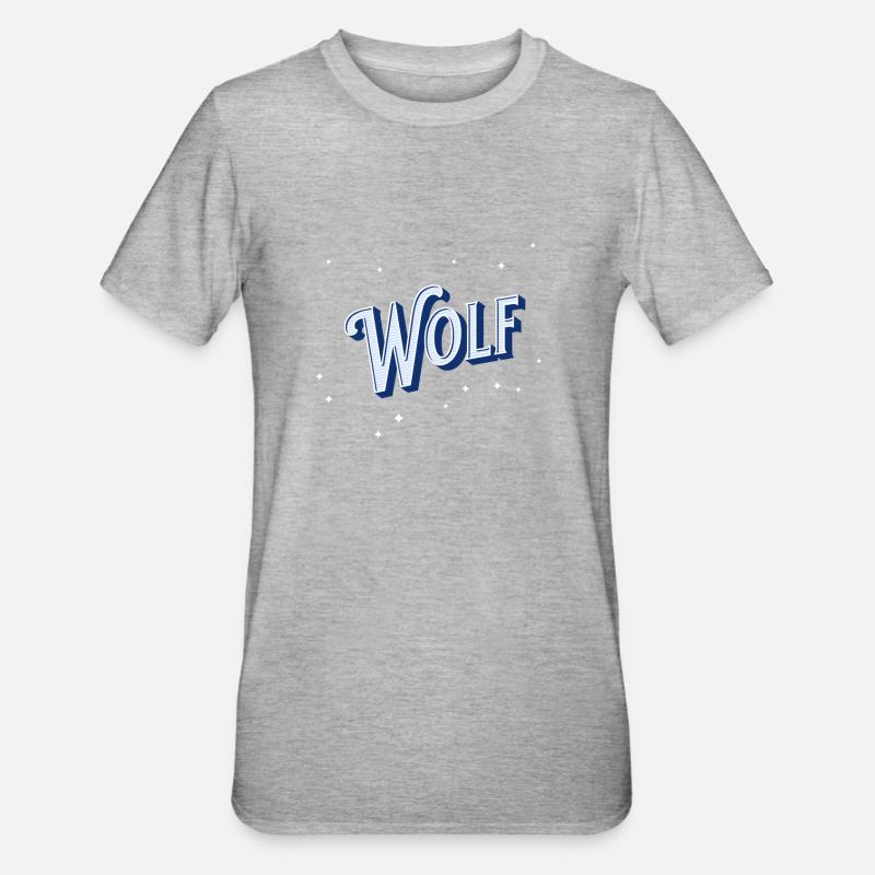 Wolf name personalized - Unisex Polycotton T-Shirt - heather grey