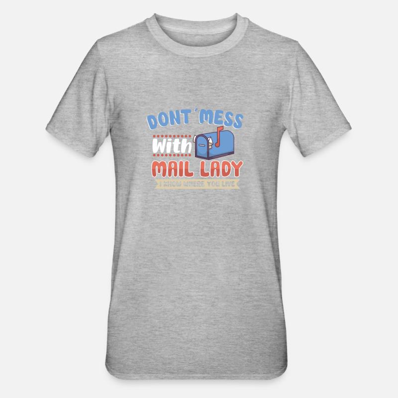 Postman Postlady Postman Post - T-shirt polycoton Unisexe - gris chiné
