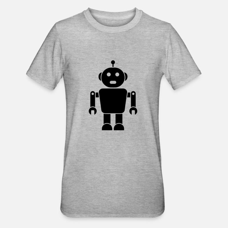 Robot Robot - T-shirt polycoton Unisexe - gris chiné