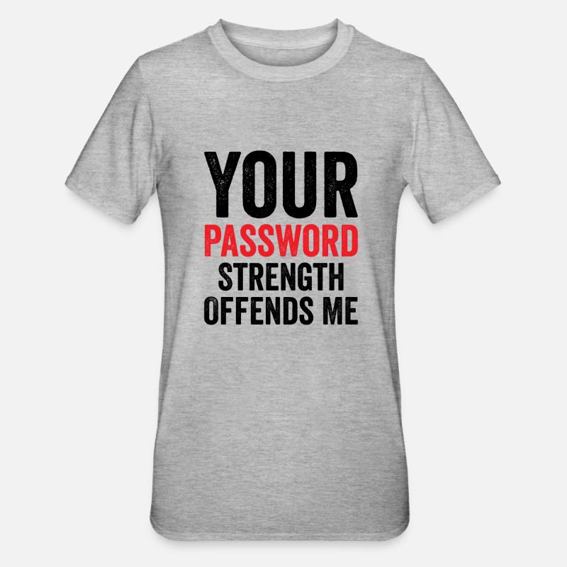 Cybersecurity Computersicherheit Cybersecurity - Unisex Polycotton T-Shirt - Grau meliert