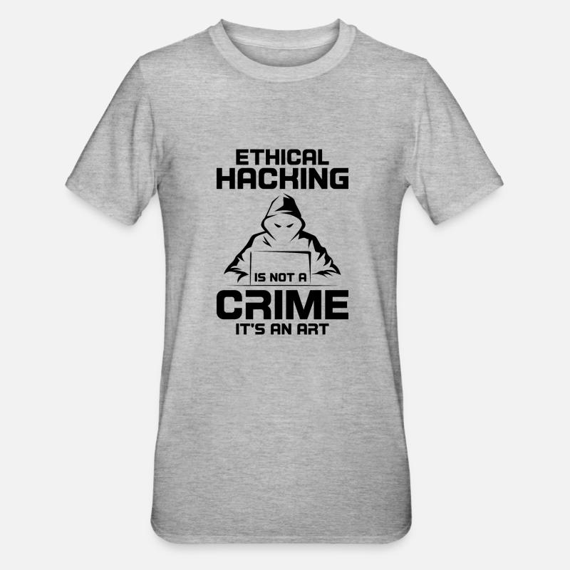 Cybersecurity Computersicherheit Cybersecurity - Unisex Polycotton T-Shirt - Grau meliert