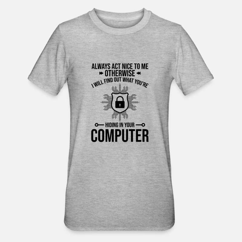 Cybersecurity Computer Security Cybersecurity - Unisex Polycotton T-Shirt - heather grey