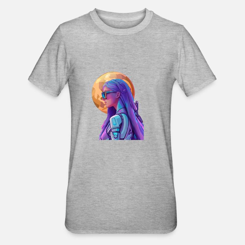 Chasseur spatial 3 - T-shirt polycoton Unisexe - gris chiné