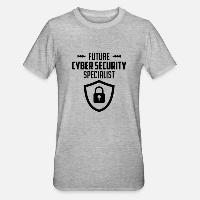Cybersecurity Computersicherheit Cybersecurity - Unisex Polycotton T-Shirt - Grau meliert