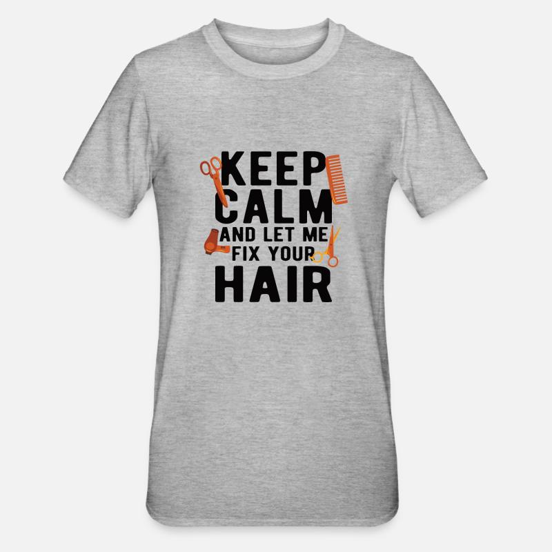Coiffeur Coiffeur Coiffeur Coiffeur - T-shirt polycoton Unisexe - gris chiné
