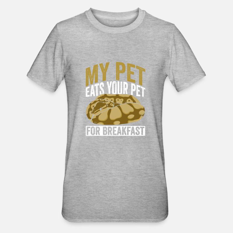 Banana Königspython - Unisex Polycotton T-Shirt - heather grey