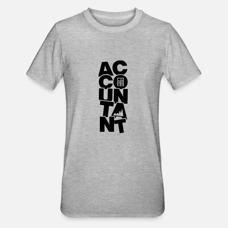 Profession comptable - Comptable - T-shirt polycoton Unisexe - gris chiné