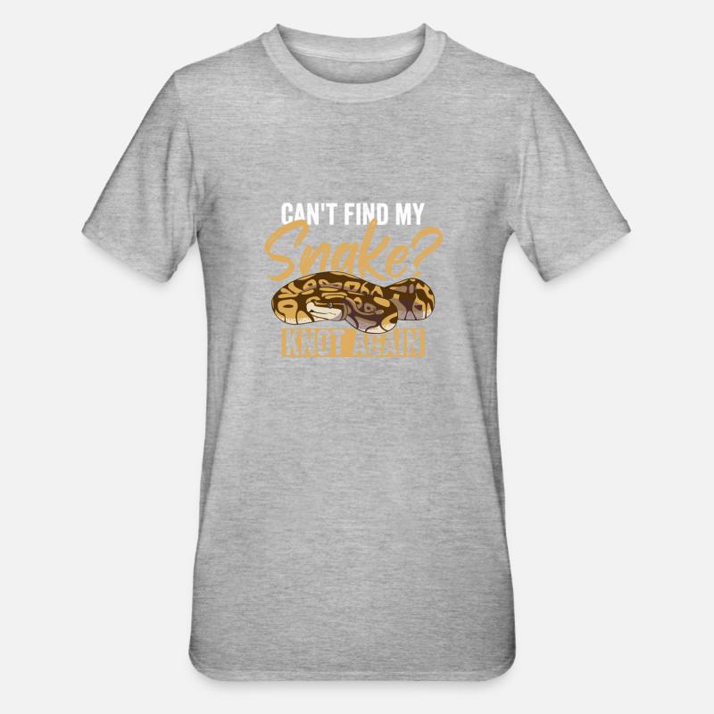 Königspython Ball Python - T-shirt polycoton Unisexe - gris chiné