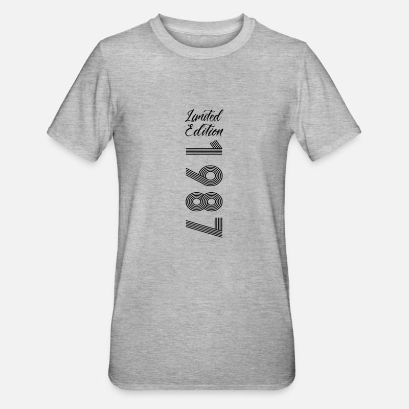 Édition limitée 1987 - T-shirt polycoton Unisexe - gris chiné