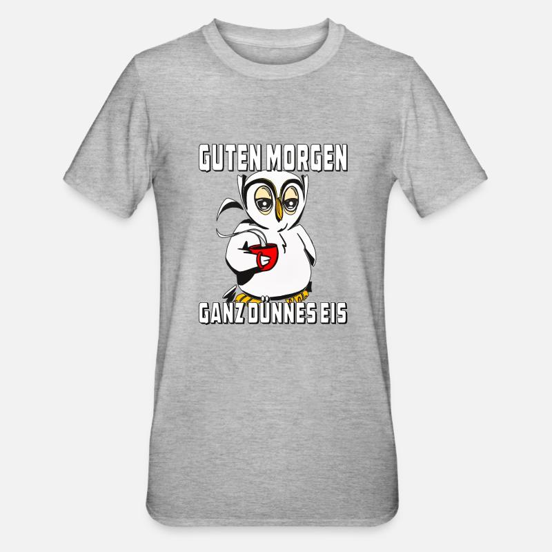 EULE GANZ DÜNNES EIS - Unisex Polycotton T-Shirt - Grau meliert