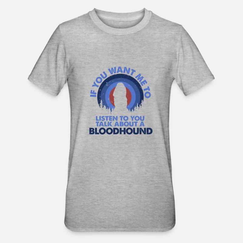 Sprechen Sie Über Hundebluthound - Unisex Polycotton T-Shirt - Grau meliert