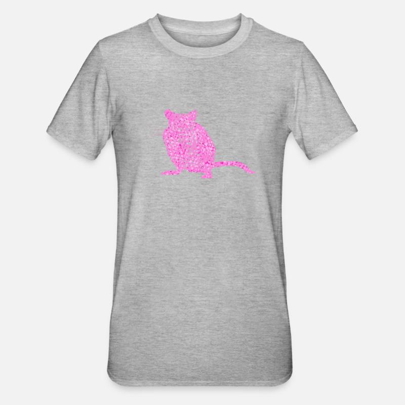 Gerbille de fleurs Gerbilles - T-shirt polycoton Unisexe - gris chiné