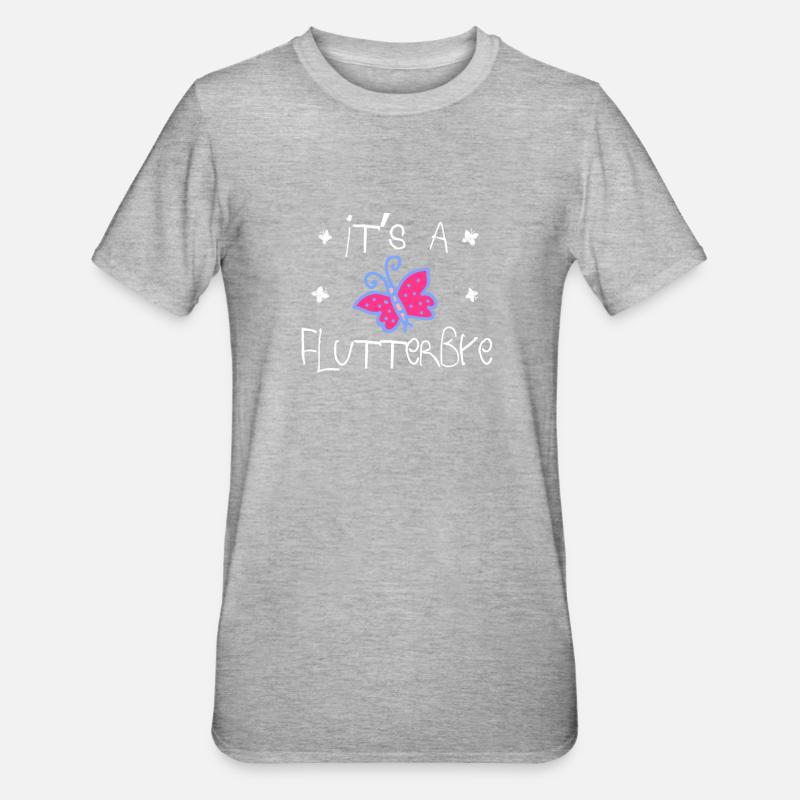 it's a flutterbye| Butterfly - Unisex Polycotton T-Shirt - heather grey