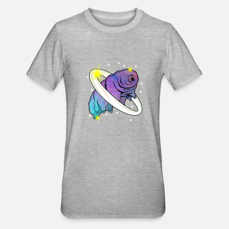 Tardigrade Wasserbär Planet Bärtierchen - Unisex Polycotton T-Shirt - Grau meliert