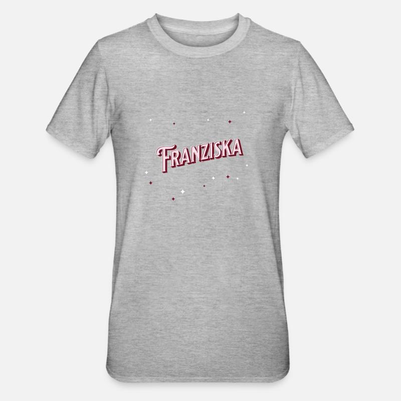 Franziska name personalized - Unisex Polycotton T-Shirt - heather grey